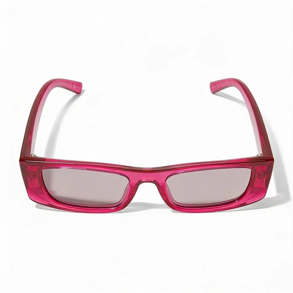 New! Saint Laurent Transparent Pink Sunglasses, SL553 003, Unisex, Authentic - Picture 6 of 12